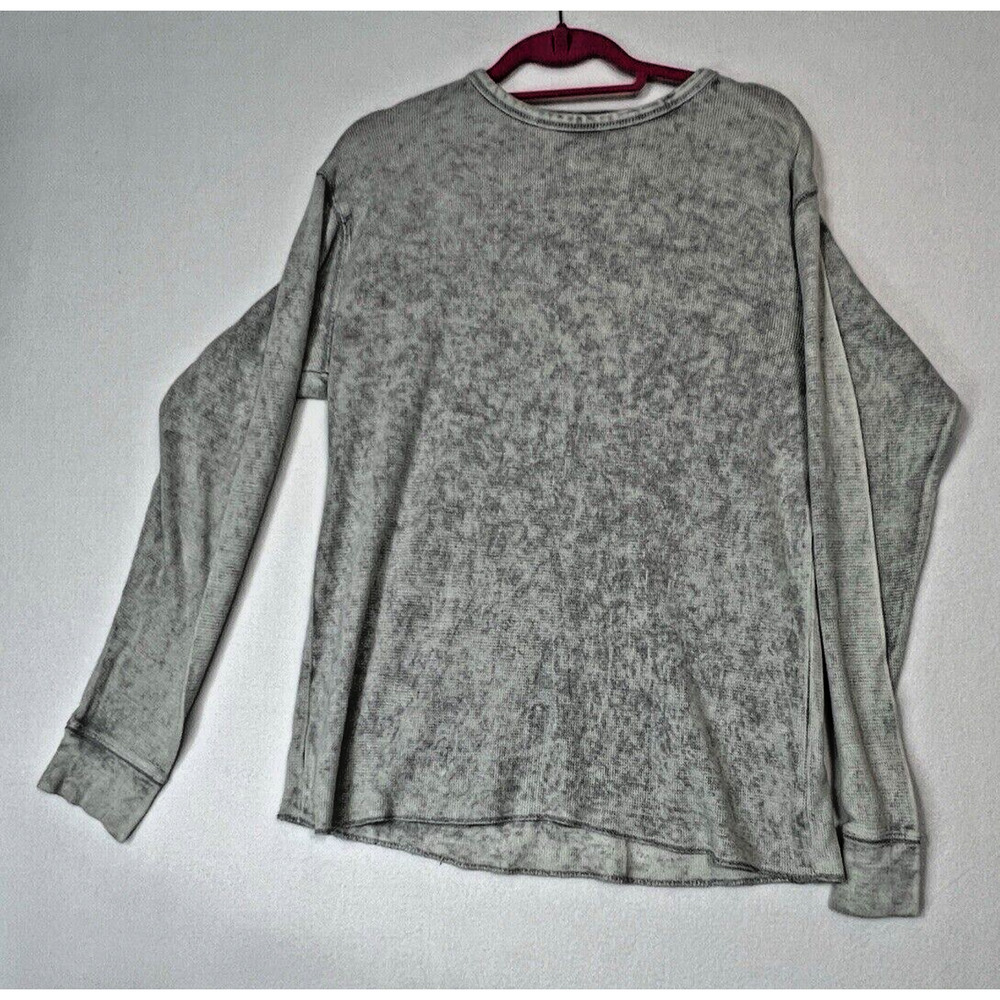 BKE Buckle M shirt Mens‎ Gray thermal Henley Long Sleeve
